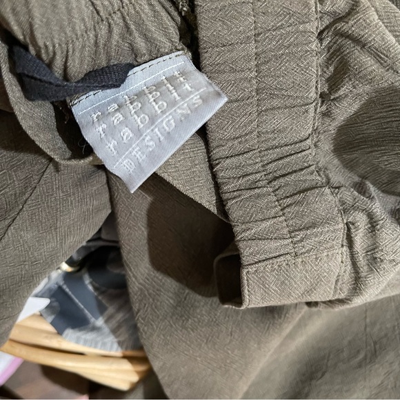 vintage rabbit rabbit rabbit designs womens high waist olive green pants size 6 - Picture 2 of 5